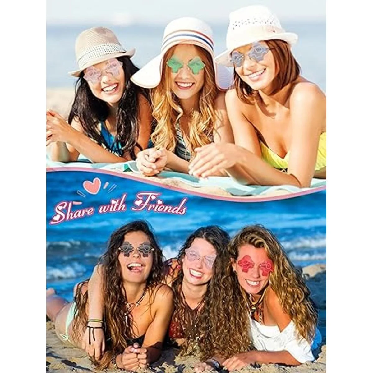 12 pares de lentes de sol en forma de hongo transparentes_7