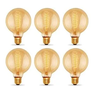 Paquete de 6 bombillas Edison de 60 W G25G80 Globo_1