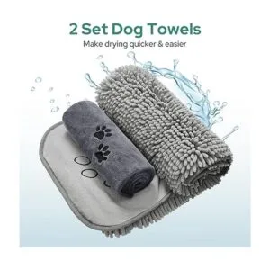 HOMEIDEAS Juego de 2 toallas para perro toallas de_2