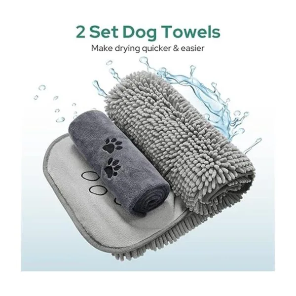HOMEIDEAS Juego de 2 toallas para perro toallas de_2