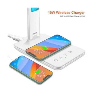 SNSOK Lámpara de escritorio LED con cargador inalámbrico_4