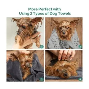 HOMEIDEAS Juego de 2 toallas para perro toallas de_3