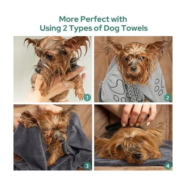 HOMEIDEAS Juego de 2 toallas para perro toallas de_3