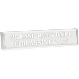 Por favor Ring Bell for Assistance 2.0 x 7.9 in acrílico_1