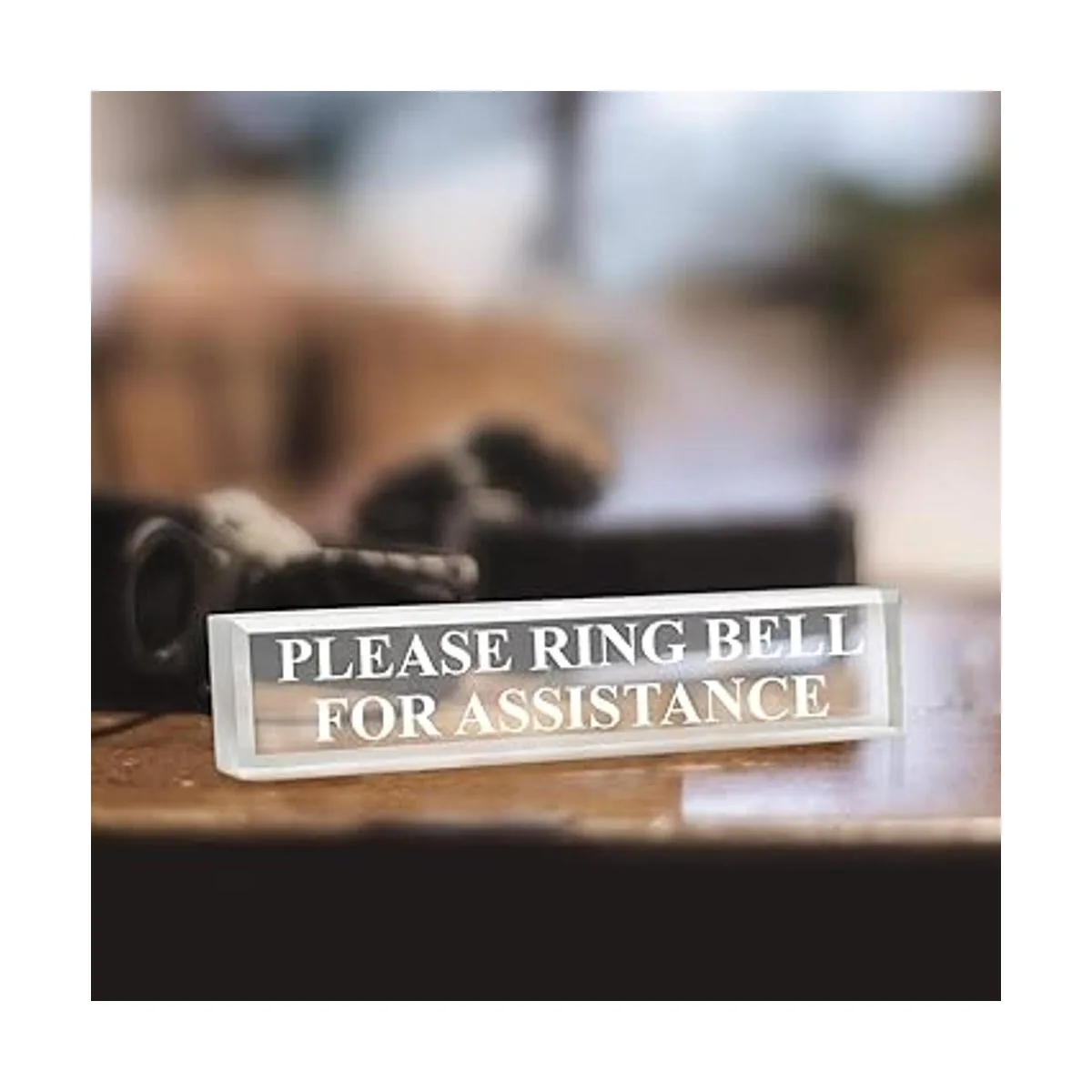 Por favor Ring Bell for Assistance 2.0 x 7.9 in acrílico_2