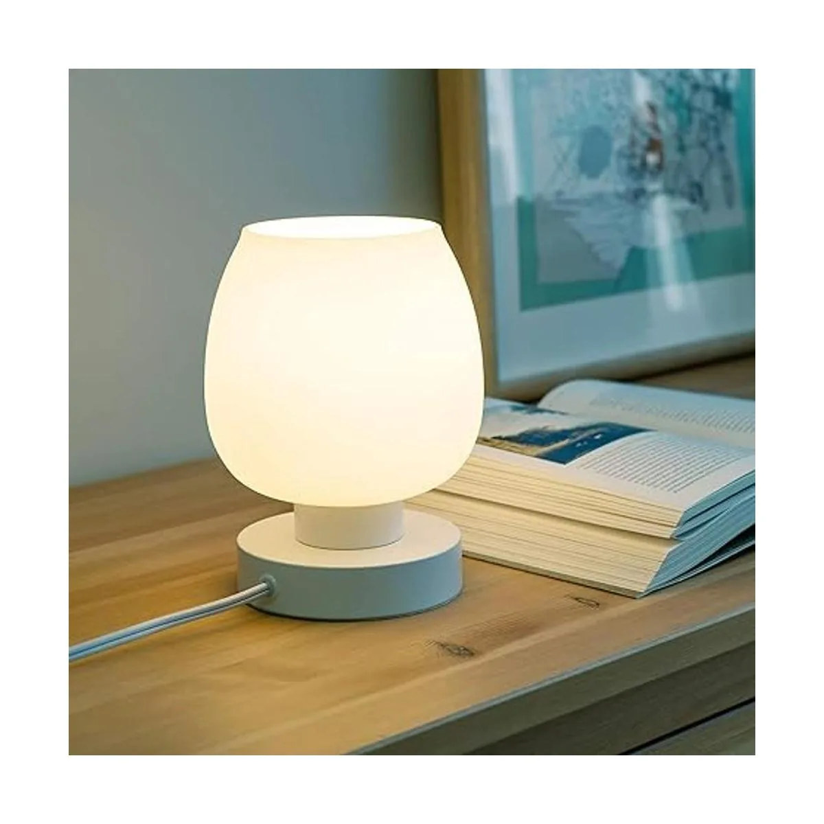 Lámpara de mesa de noche táctil lámpara pequeña moderna_4