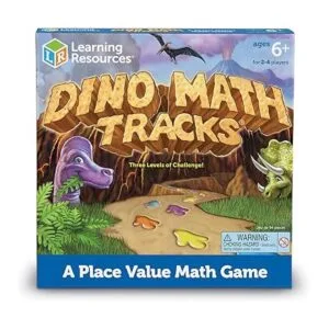 Juego de mesa Dino Math Tracks de Learning Resources_3