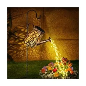 Afootry Regadera solar con luces decoración solar de_1