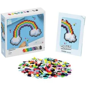 PLUS PLUS Rompecabezas por número 500 piezas arco iris_2