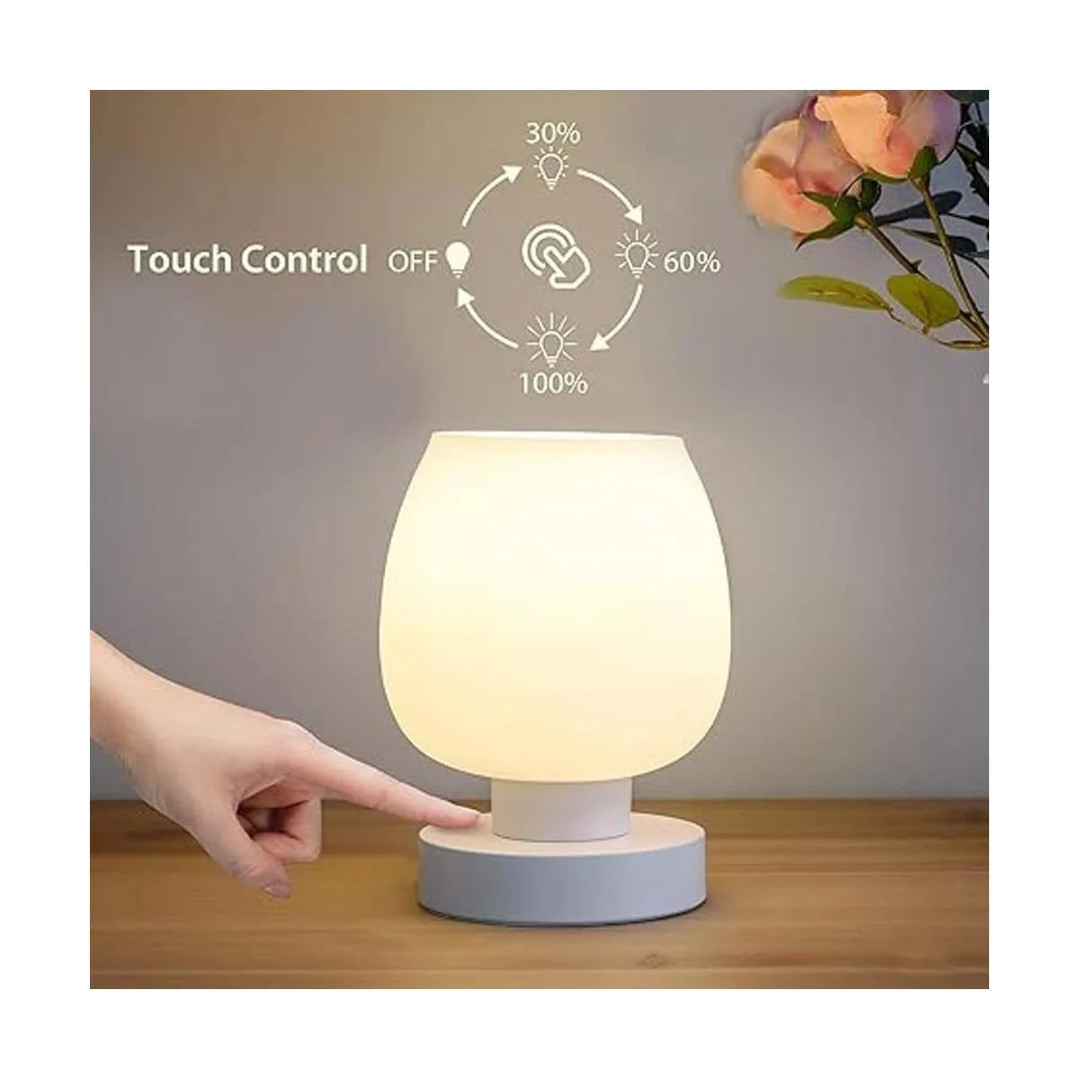 Lámpara de mesa de noche táctil lámpara pequeña moderna_2