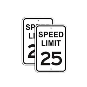 Paquete de 2 señales de tráfico con límite de velocidad de_1