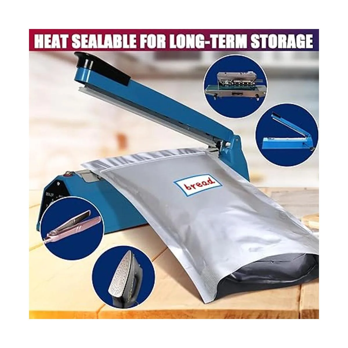 Paquete de 100 bolsas de Mylar de 0.402 in para_6