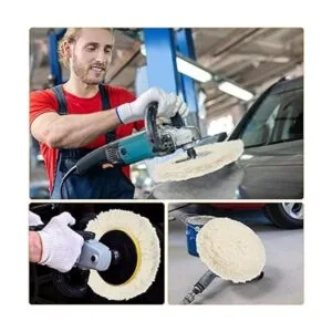 Juego de 6 almohadillas de pulido de lana de 3.0 in para_7