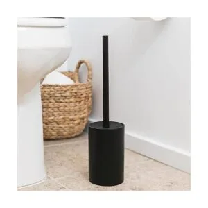 Yew Design Cepillo de inodoro negro mate para inodoro con_3