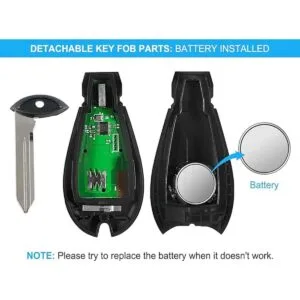 2 piezas de repuesto para llavero para Dodge_5