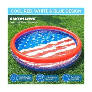 SWIMLINE Americana Piscina infantil de 3 anillos de 60 x_7