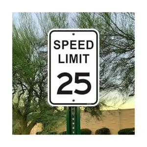 Paquete de 2 señales de tráfico con límite de velocidad de_5