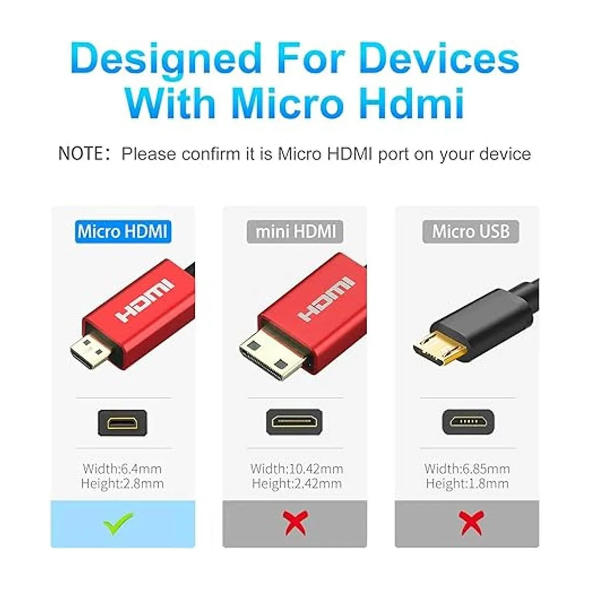 4K Micro HDMI a HDMI 6.6FT2M Ultra alta velocidad_2