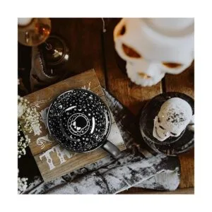 Taza de café grande con calavera de medianoche paquete de_6