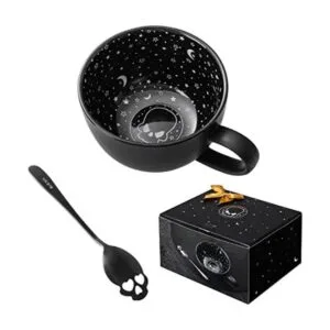 Taza de café grande con calavera de medianoche paquete de_1