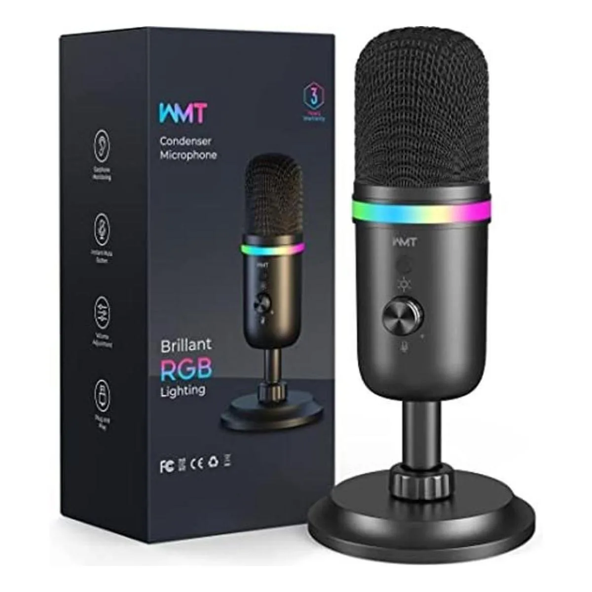 Micrófono USB WMT Micrófono de juego de condensador para_1