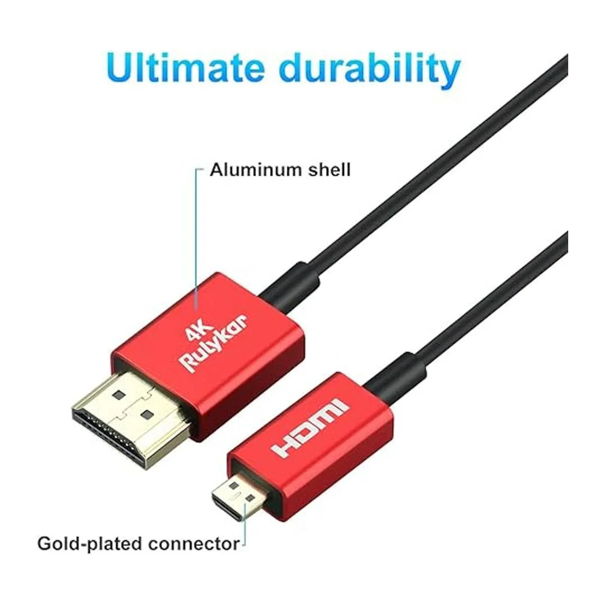 4K Micro HDMI a HDMI 6.6FT2M Ultra alta velocidad_4