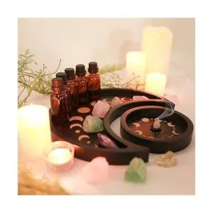 Juego de bandejas de cristal de luna creciente pantalla_6