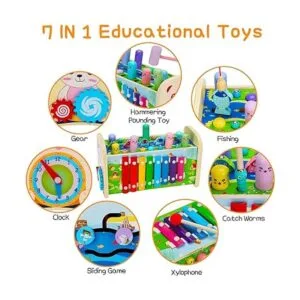 Juguetes 7 en 1 para martillar golpear juguetes de madera_2