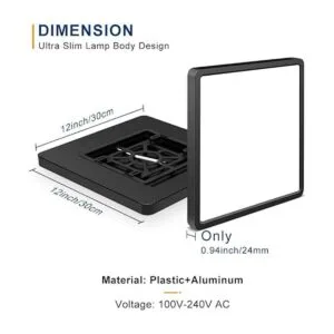 Lámpara de techo LED cuadrada de 12 pulgadas de 24 W luz_6