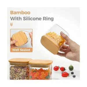 ComSaf Juego de 6 tarros de almacenamiento de alimentos de_5