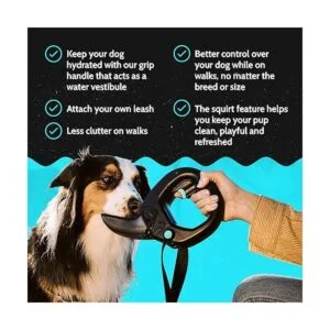 Spleash Dog Water Bottle With FlipOpen Cup Squirt_4