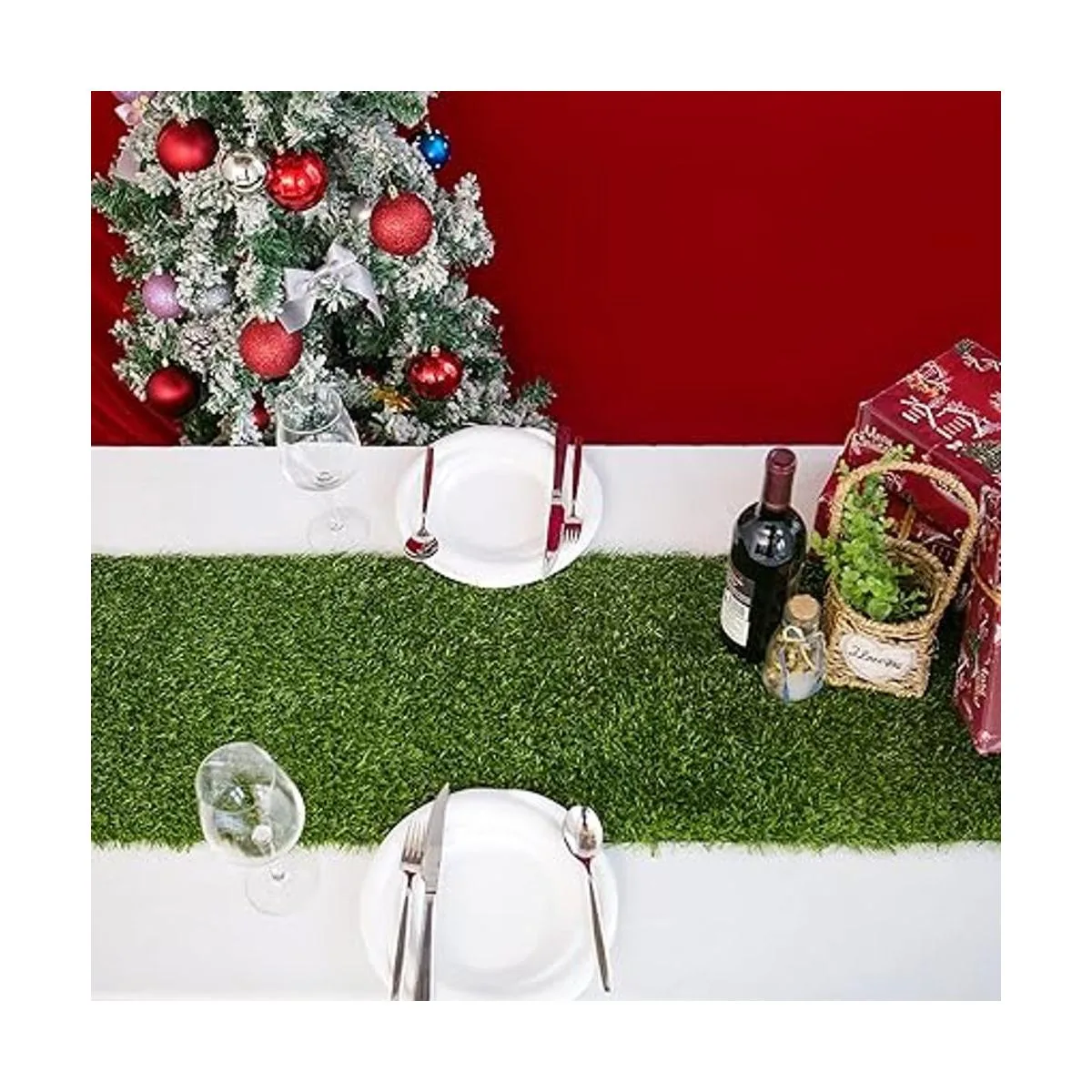Camino de mesa de césped artificial de 14 x 144 pulgadas_6
