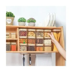 ComSaf Juego de 6 tarros de almacenamiento de alimentos de_2