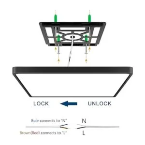 Lámpara de techo LED cuadrada de 12 pulgadas de 24 W luz_7