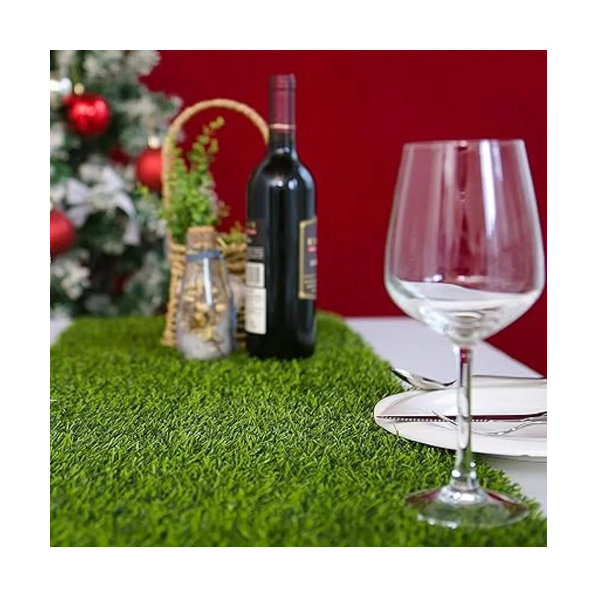 Camino de mesa de césped artificial de 14 x 144 pulgadas_3