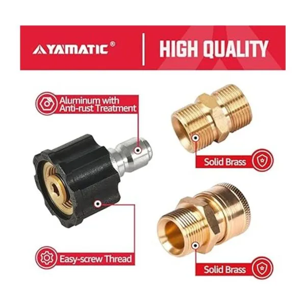 YAMATIC Juego de adaptadores para lavadora a presión_4