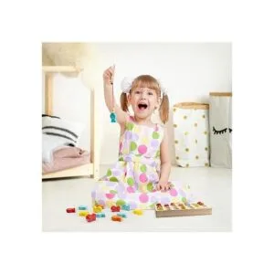 Coogam Juego de pesca de madera magnético un buen juguete_4