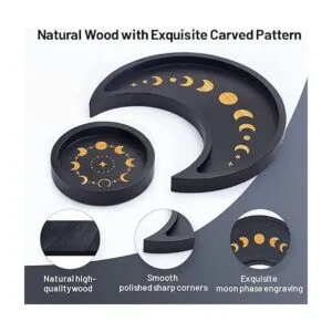 Juego de bandejas de cristal de luna creciente pantalla_3