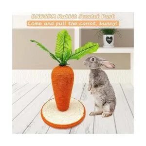 BNOSDM Juguete de poste para rascar de conejo de sisal_2
