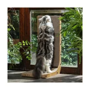 FUKUMARU Rascador de gatos 26.8 pulgadas en forma de L_6