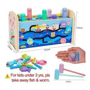 Juguetes 7 en 1 para martillar golpear juguetes de madera_3