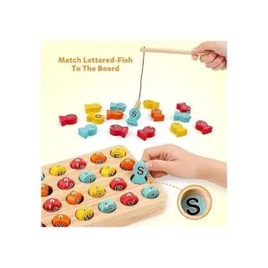 Coogam Juego de pesca de madera magnético un buen juguete_3