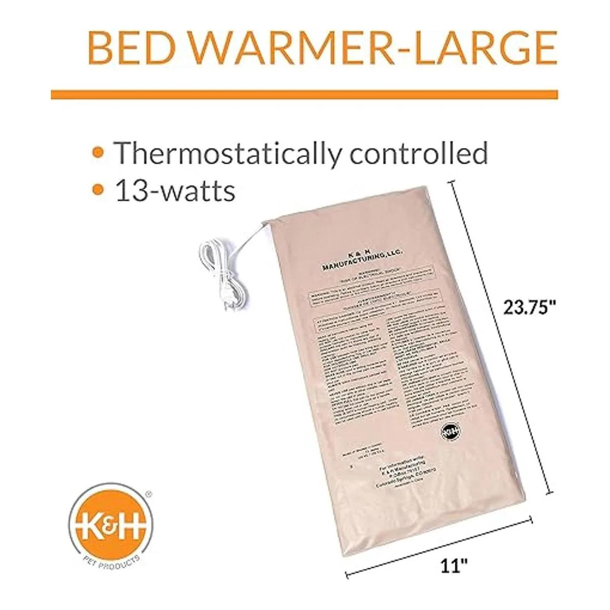 KH Pet Products Heated Pet Bed Warmer Waterproof Pet_2