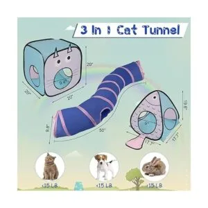 Rypet Paquete de túneles y cubos de juguete para gatos_2