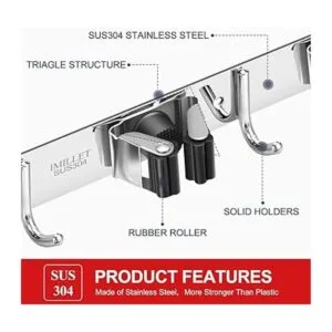 Paquete de 2 soportes IMILLET para escoba y trapeador para_2