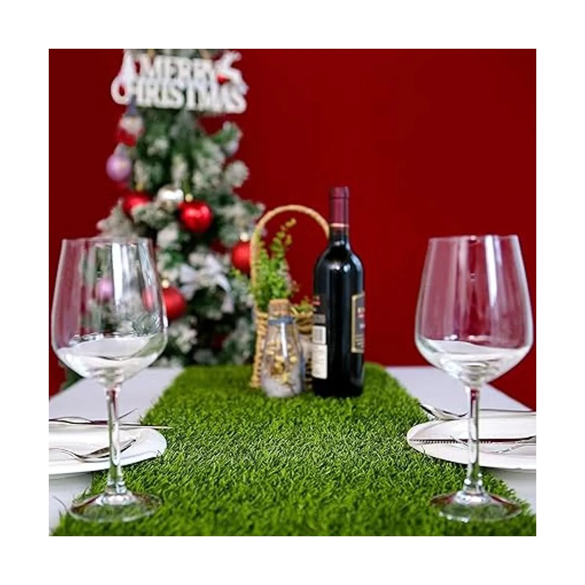 Camino de mesa de césped artificial de 14 x 144 pulgadas_1