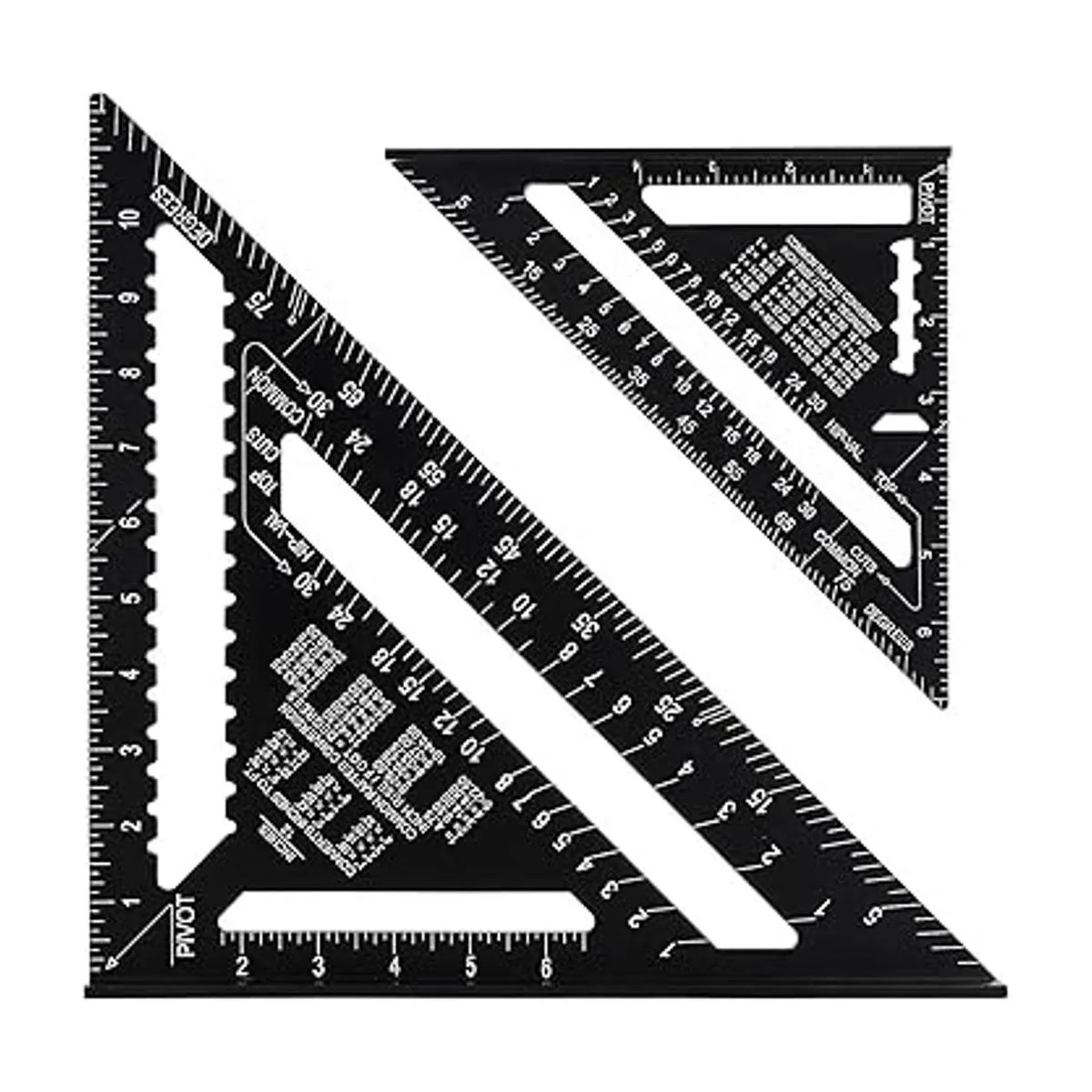 ASNOMY Regla triangular de 7 y 12 pulgadas regla_2