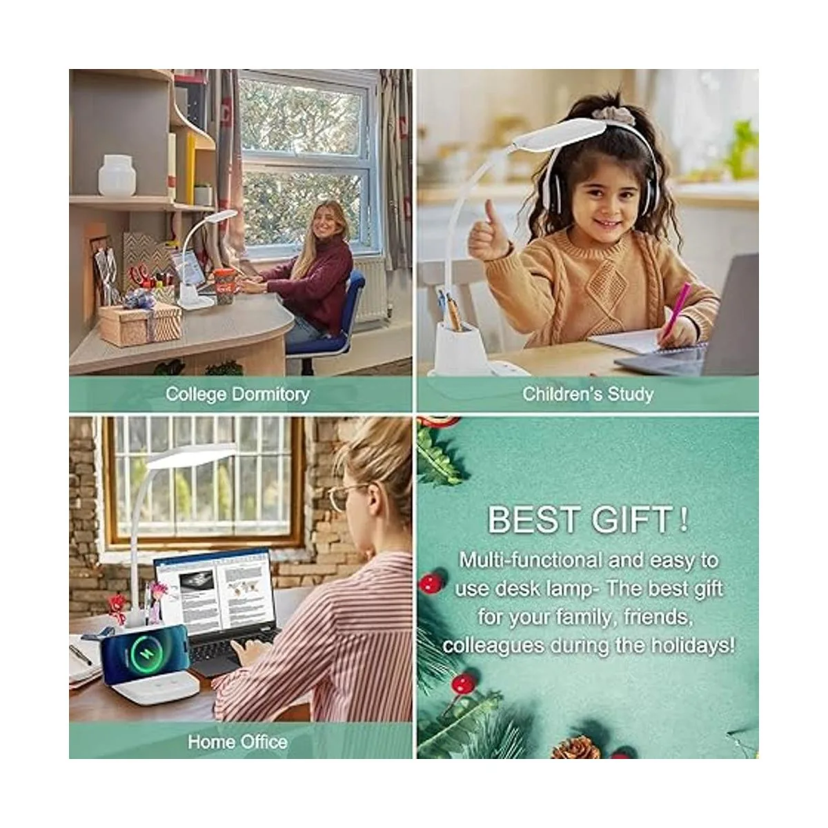 Lámpara de escritorio con cargador inalámbrico Golspark_7