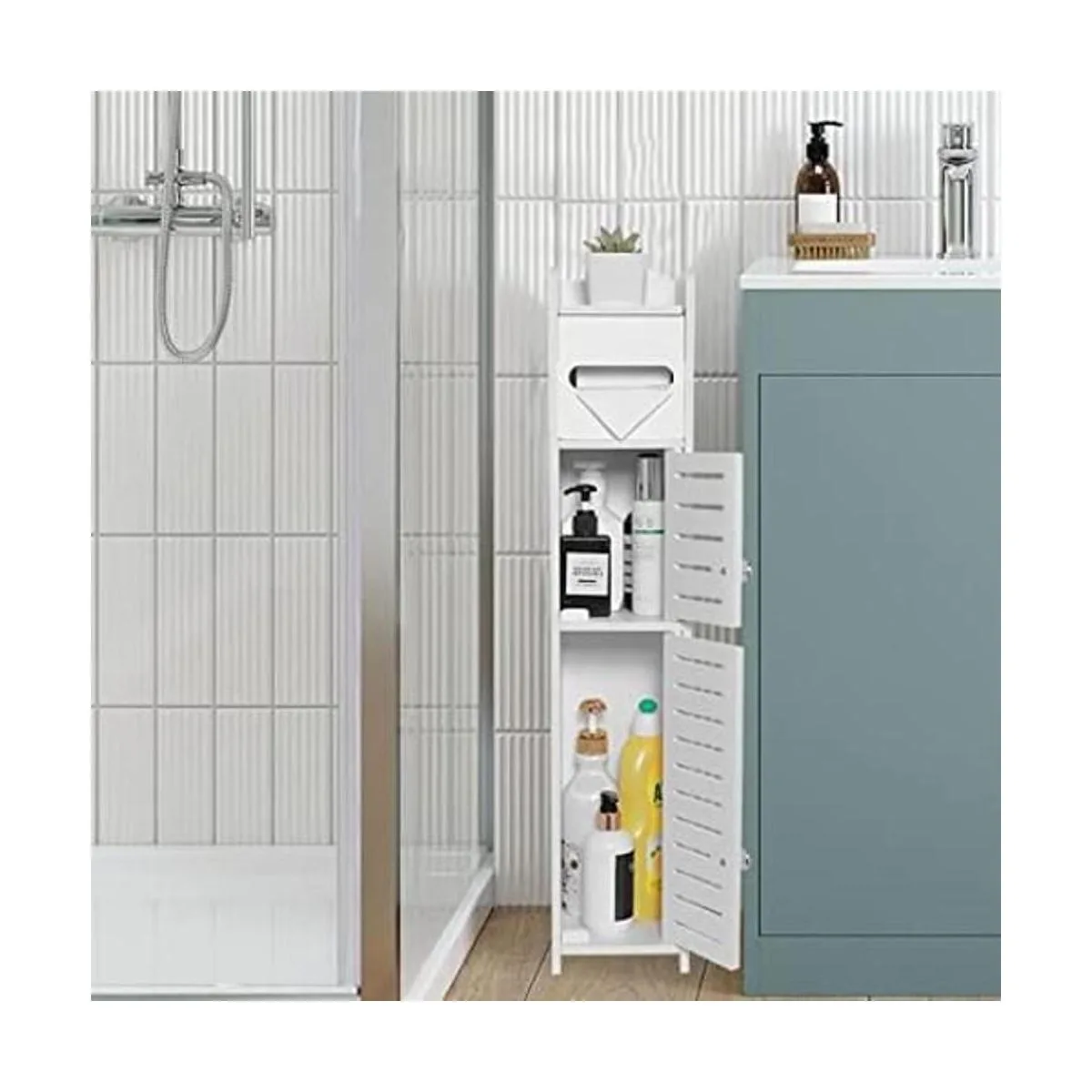 TUOXINEM Armario pequeño de almacenamiento de baño para_1