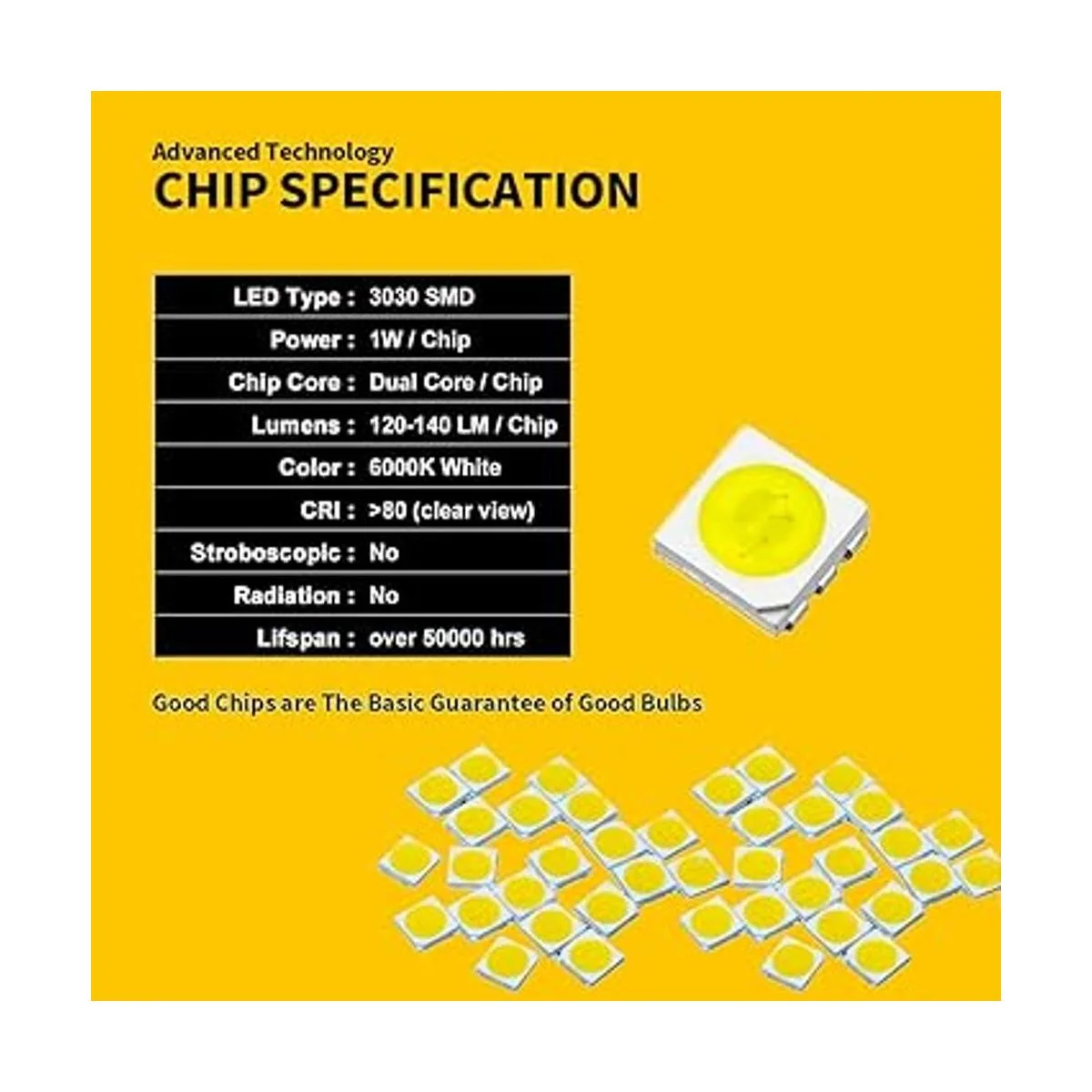 EBAIFUN Paquete de 42 bombillas LED blancas de 12 V DE3175_6